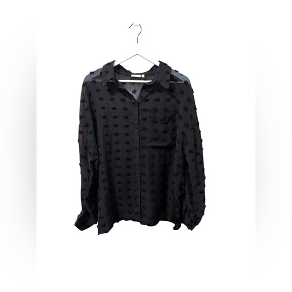 ASOS DESIGN Oversized Sheer Textured Shirt – Size 12 - Picture 1 of 5